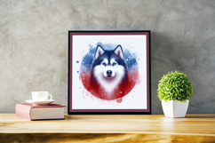 Watercolor Portraits of Siberian Husky Product Image 3