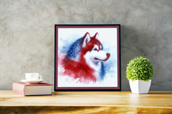Watercolor Portraits of Siberian Husky Product Image 4