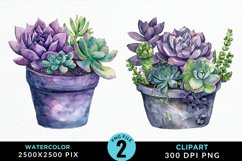 Watercolor Potted Plants Clipart Bundle Product Image 3