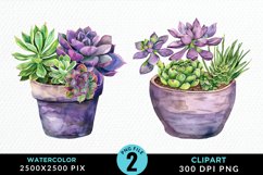 Watercolor Potted Plants Clipart Bundle Product Image 2