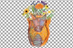 Prairie flowers blooming anatomical larynx with thyroid ART Product Image 10