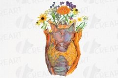 Prairie flowers blooming anatomical larynx with thyroid ART Product Image 1