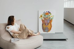 Prairie flowers blooming anatomical larynx with thyroid ART Product Image 7