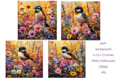 Watercolor Bird Backgrounds, Bird Cards, Bird Wall Art, s1 Product Image 2