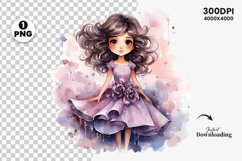 Watercolor princess clipart