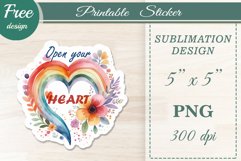 Raise your daily inspiration level with this watercolor Boho-inspired printable sticker!  Hand-painted, it&#039;s sure to add a touch of positivity to your day planner, diary or notebook. Spread love and joy wherever you go!