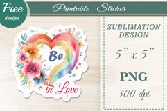 Raise your daily inspiration level with this watercolor Boho-inspired printable sticker! Hand-painted, it&#039;s sure to add a touch of positivity to your day planner, diary or notebook. Spread love and joy wherever you go!