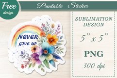 Raise your daily inspiration level with this watercolor Boho-inspired printable sticker! Hand-painted, it&#039;s sure to add a touch of positivity to your day planner, diary or notebook. Spread love and joy wherever you go!
