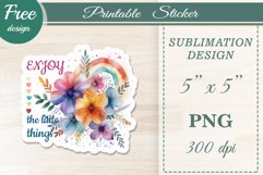 Raise your daily inspiration level with this watercolor Boho-inspired printable sticker! Hand-painted, it&#039;s sure to add a touch of positivity to your day planner, diary or notebook. Spread love and joy wherever you go!