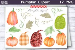 Watercolor pumpkin clipart | Fall Pumpkin Sublimation Design Product Image 1
