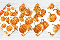 Watercolor Pumpkin Pattern Digital Paper Bundle Product Image 5