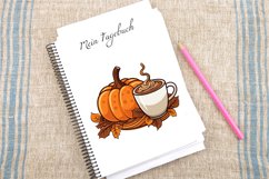 Watercolor Pumpkin Spice Clipart Bundle Product Image 4