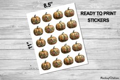 Pumpkin Sticker Sheets | Thanksgiving Fall Clipart PNG Product Image 2