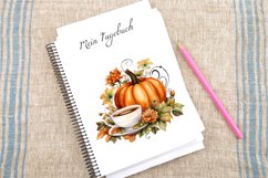 Watercolor Pumpkin Tea Time Clipart Bundle Product Image 3