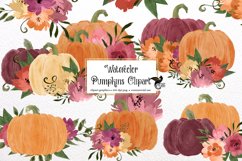 Watercolor Pumpkins Clipart Product Image 1
