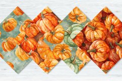 Watercolor Pumpkins Digital Paper bundle Product Image 4