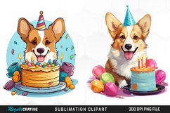 Watercolor Puppies Sublimation Art Clipart Product Image 1