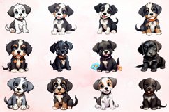 Watercolor Puppy Clipart Bundle Product Image 2