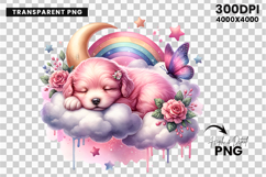 watercolor puppy rainbow png, cute dog clipart, baby puppy watercolor, nursery dog sublimation, pastel puppy png, dreamy dog clipart, watercolor puppy printable, puppy cloud art, baby shower puppy png, watercolor animal design