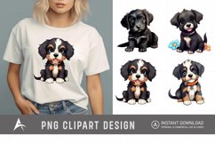 Watercolor Puppy Clipart,Baby Animal Clipart Product Image 1