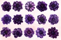 Watercolor Purple Floral Clipart Bundle Product Image 3