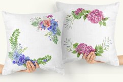 Watercolor flower wreath clipart. Sublimation PNG Product Image 4