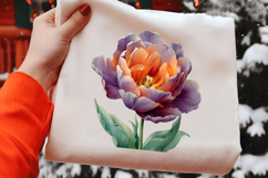 Watercolor Purple Tulip Clipart Product Image 2