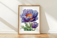 Watercolor Purple Tulip Clipart Product Image 3