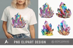 Watercolor Quartz Crystal Clipart Product Image 1