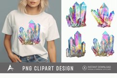 Watercolor Quartz Crystal Clipart Product Image 1