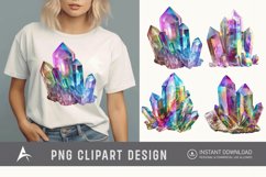 Watercolor Quartz Crystal Clipart Product Image 1
