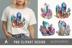 Watercolor Quartz Crystal Clipart Product Image 1