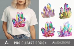 Watercolor Quartz Crystal Clipart Product Image 1