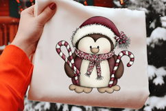 Watercolor Quirky Christmas Animals Clipart Product Image 2
