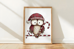 Watercolor Quirky Christmas Animals Clipart Product Image 3