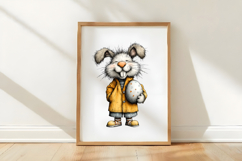 Watercolor Quirky Easter Animal Clipart Product Image 3