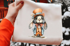 Watercolor Quirky Easter Bunny Clipart Product Image 2