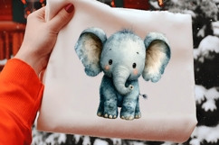 Watercolor Quirky Elephant Clipart Product Image 2
