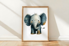 Watercolor Quirky Elephant Clipart Product Image 3
