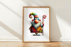 Watercolor quirky Santa Claus clipart Product Image 3
