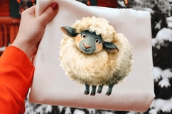 Watercolor Quirky Sheep Clipart Product Image 2