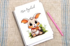 Watercolor Rabbit Clipart Bundle Product Image 4