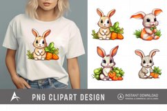 Watercolor Rabbit Clipart Product Image 1