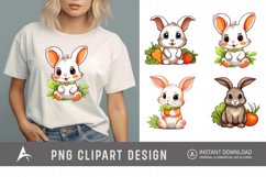 Watercolor Rabbit Clipart Product Image 1