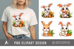 Watercolor Rabbit Clipart Product Image 1