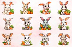 Watercolor Rabbit Clipart Bundle Product Image 2