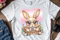 watercolor bunny PNG, easter rabbit clipart, easter watercolor design, bunny with eggs PNG, spring sublimation design, easter sublimation PNG, watercolor animal clipart, easter printable design, transparent bunny PNG, easter sublimation, bunny png, AI art