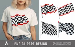 Watercolor Race Flag Clipart Product Image 1