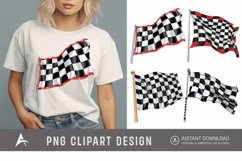 Watercolor Race Flag Clipart Product Image 1