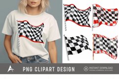 Watercolor Race Flag Clipart Product Image 1